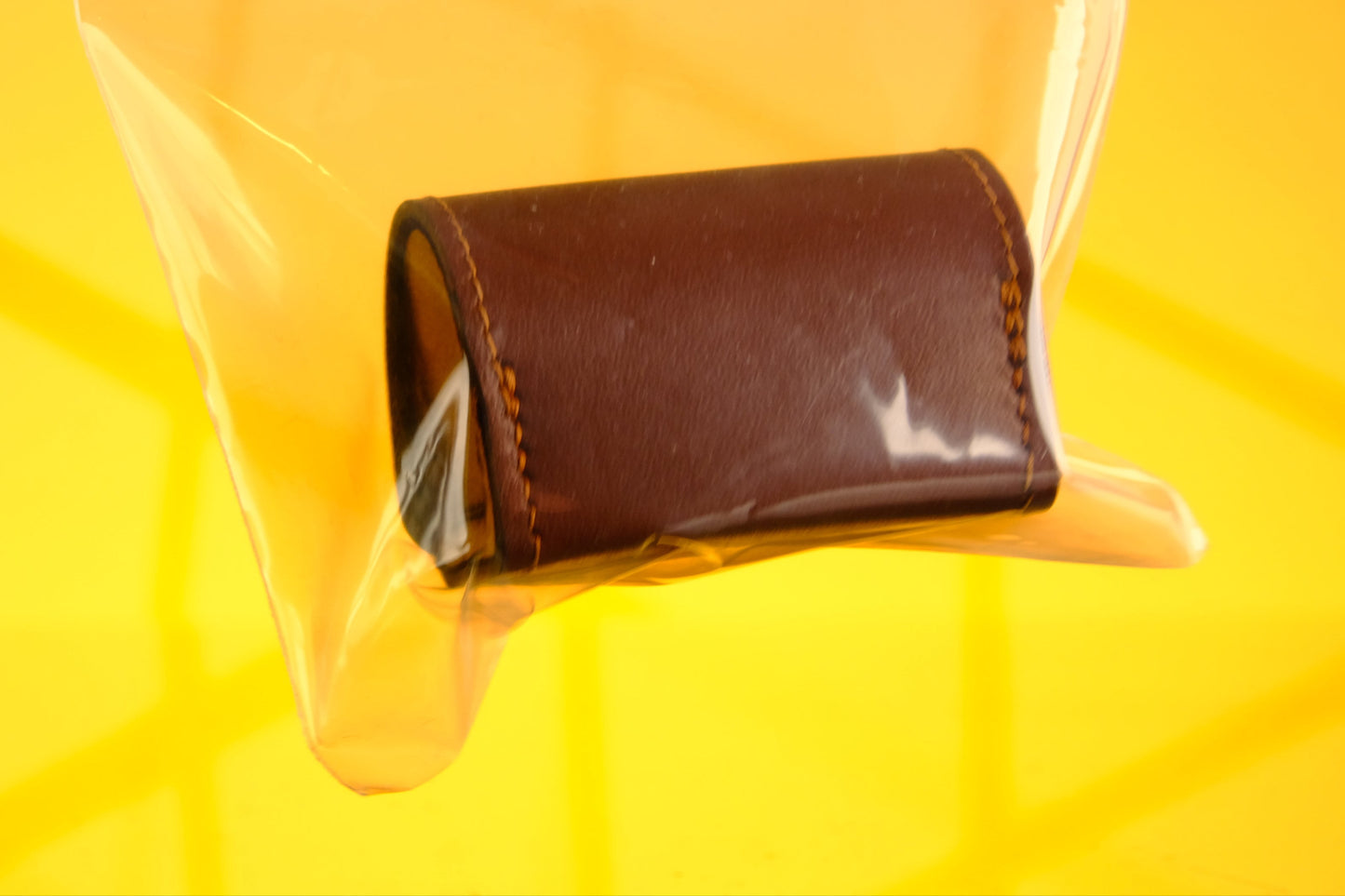 Kern Paillard Leather Case - Small film Canister sized 2.75" Wide, 1.75"H, 1.75"D