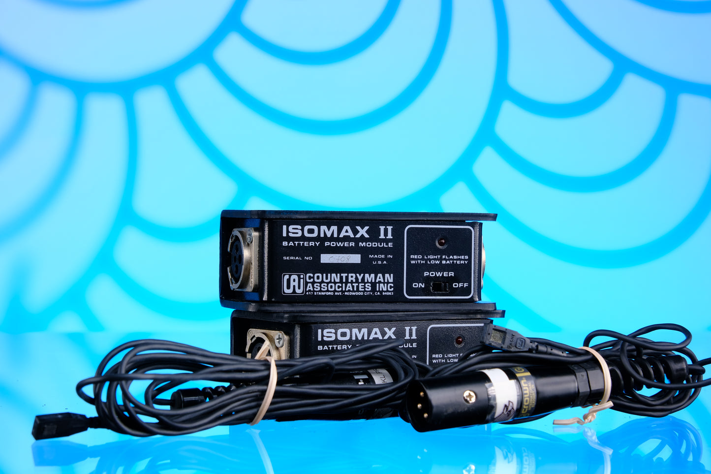 Crown GLM-100 Lav Mics w/ XLR Out + Isomax II Battery Module Kit x2