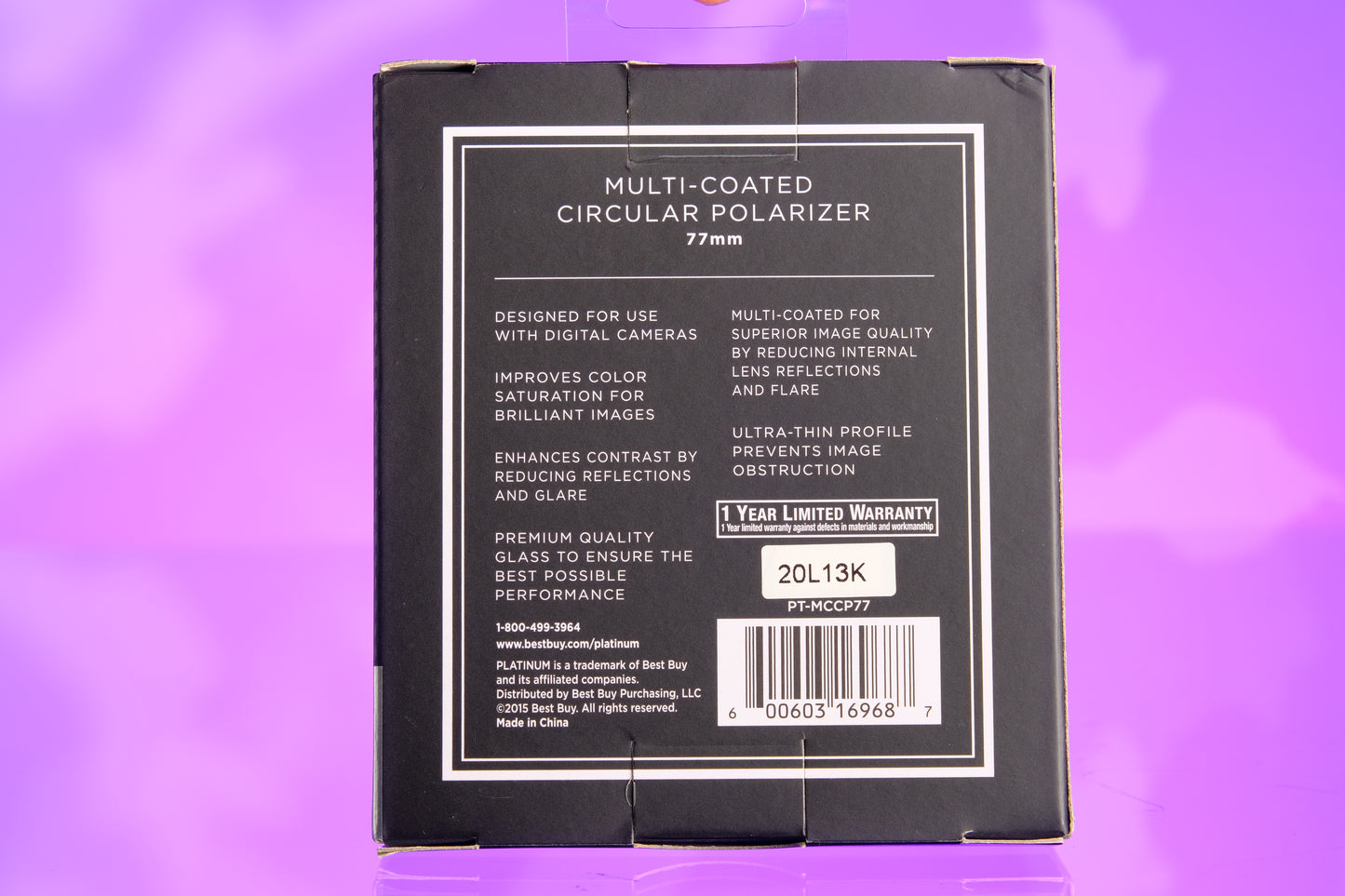 Platinum 77mm Circular Polarizer Filter - Multi Coated - 77mm