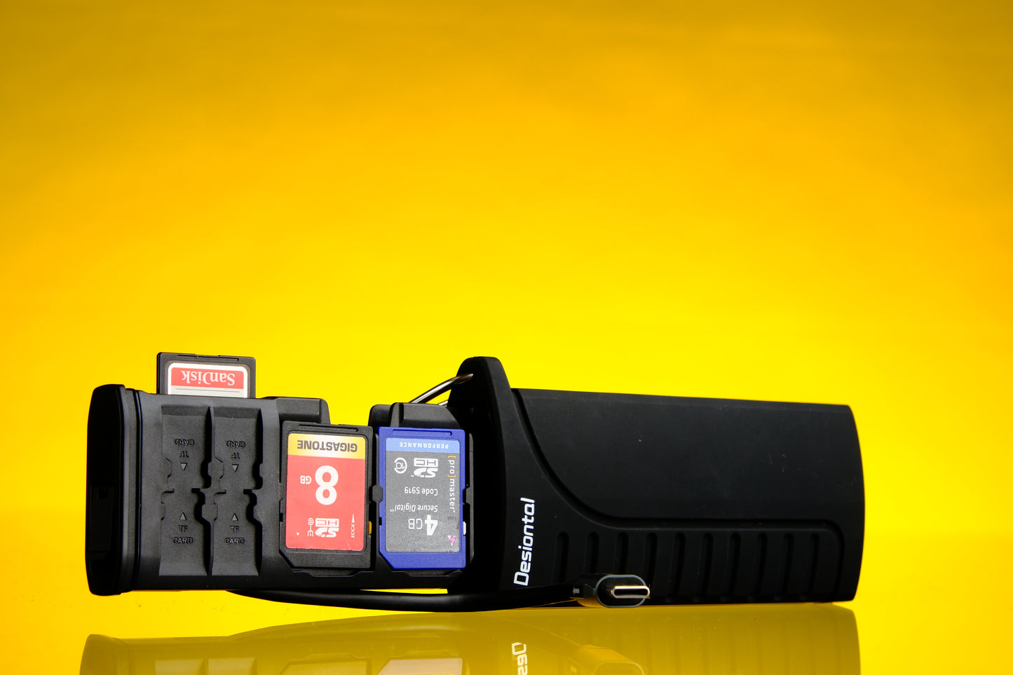 Coastal 12 SD Card Holder with Built in USB C SD & MicroSD Reader