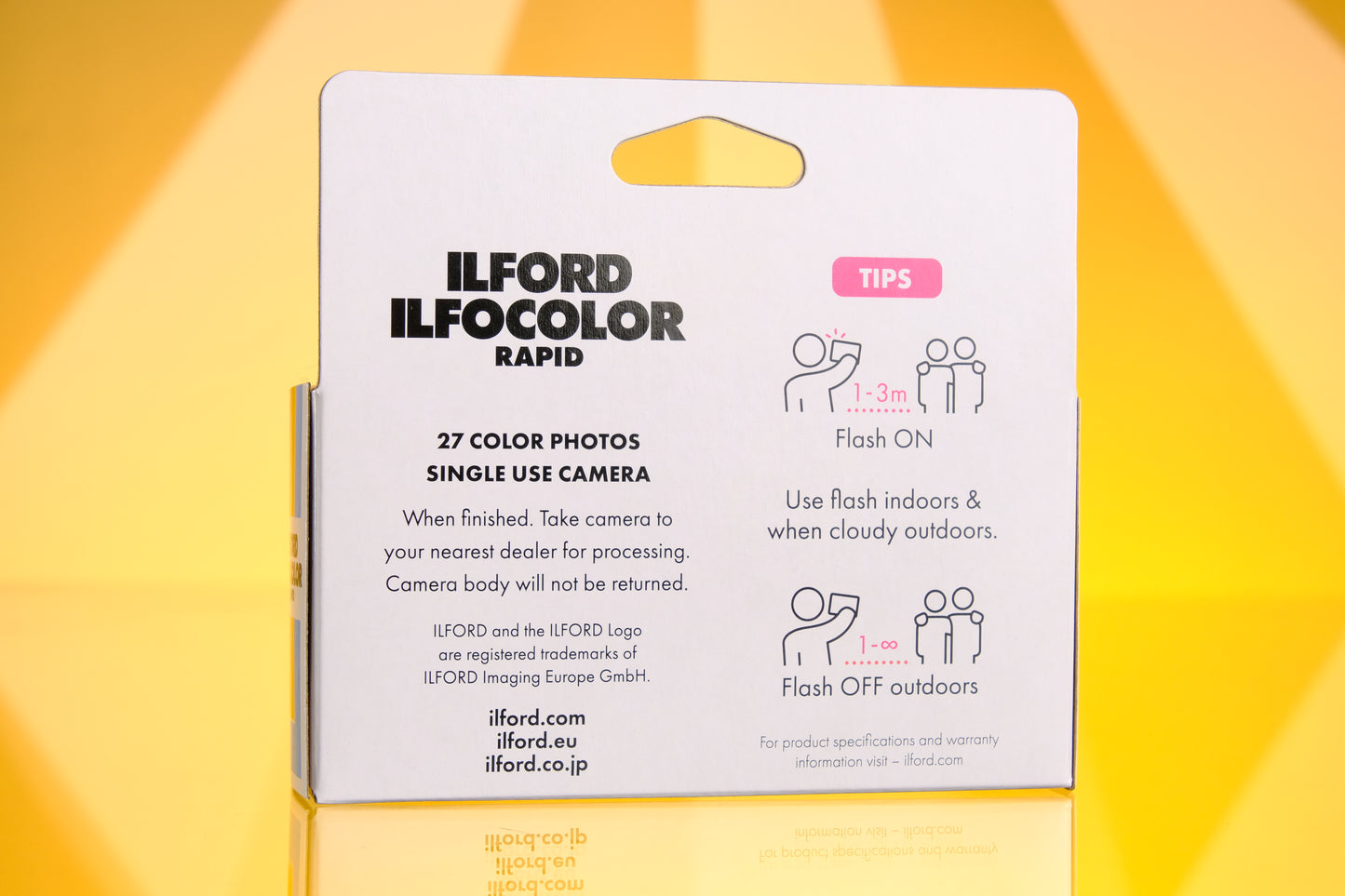 Ilford Ilfocolor Rapid Color C41 35mm Disposable Camera - 27exp