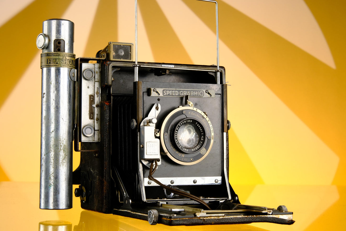 Graflex Speed Graphic Pre War 4x5 Large Format Press Camera + 13.5cm f/4.5 Zeiss Tessar Lens