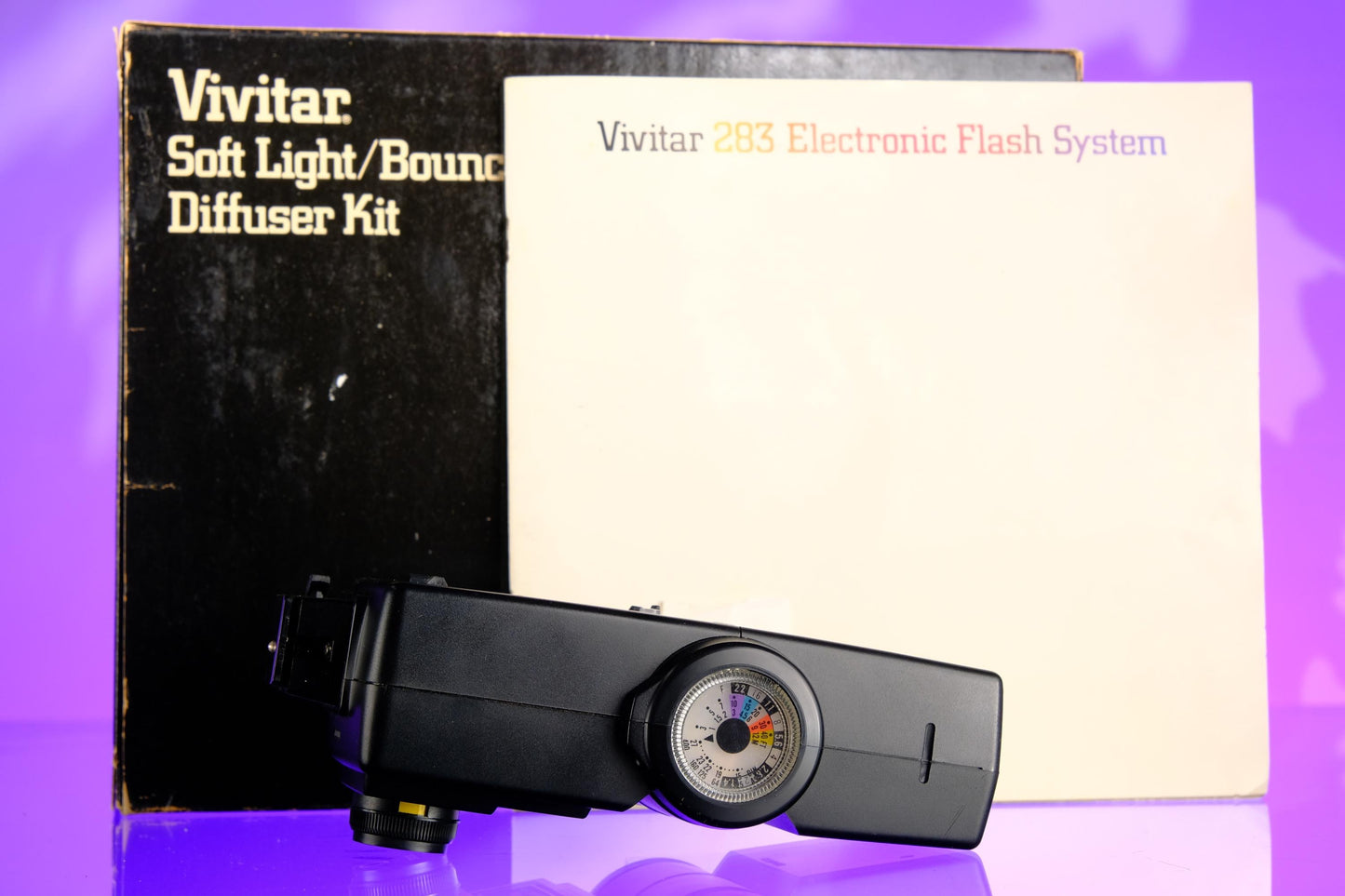 Vivitar 283 Flash System + Soft Light Bounce Diffuser Kit