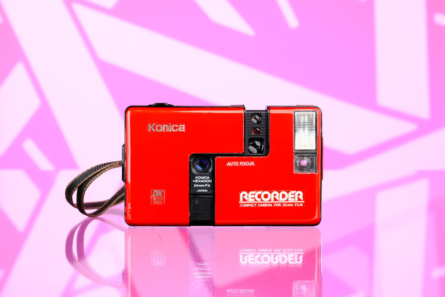 Konica Recorder 35mm Half Frame Point & Shoot Camera - Red
