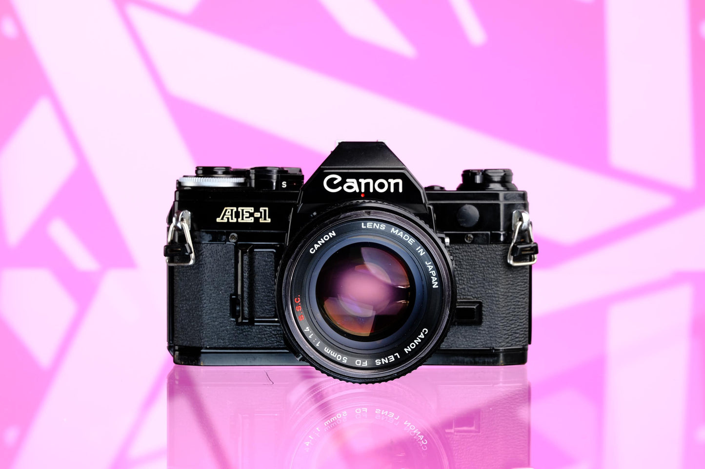 Canon Ae-1 Black + 50mm f/1.4 SSC 35mm SLR Camera