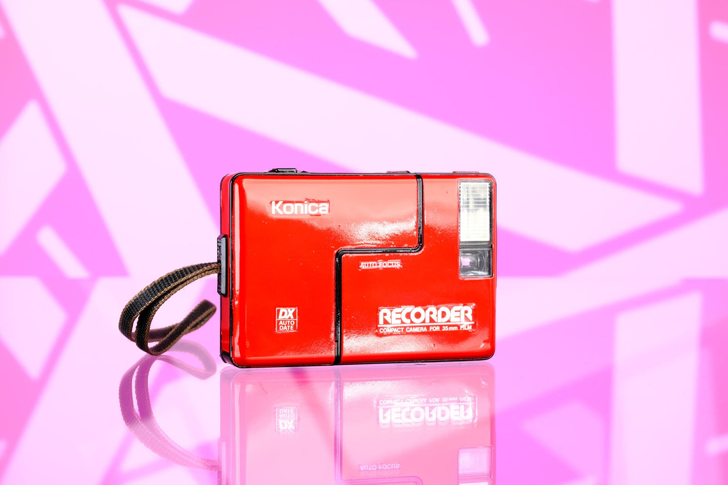 Konica Recorder 35mm Half Frame Point & Shoot Camera - Red