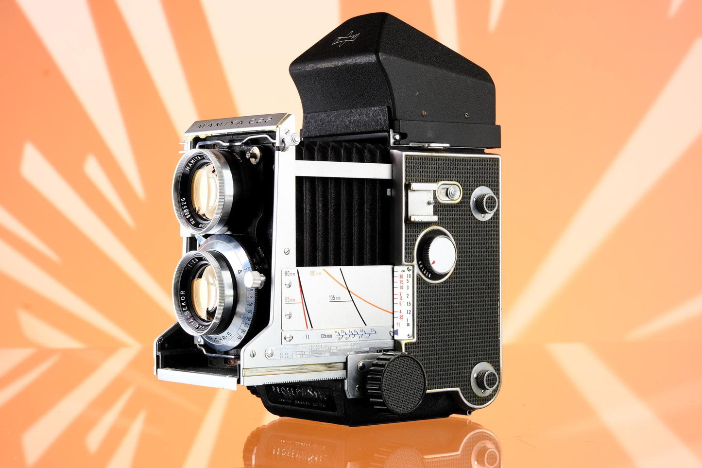 Mamiya C22 TLR + 80mm f/2.8 and Prism Viewfinder