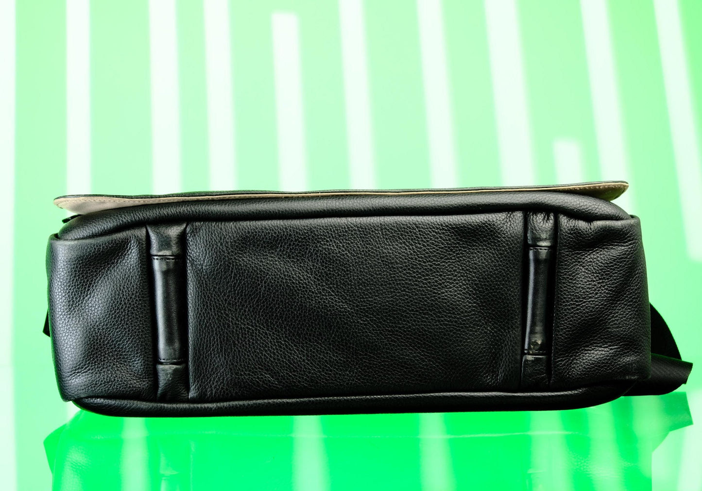 Delsey Corium 7 DSLR Camera Black Leather Shoulder Bag