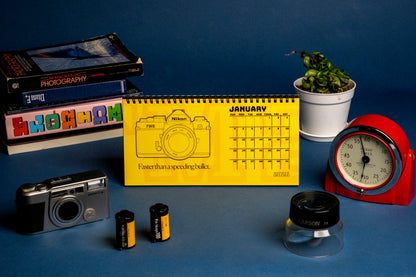 2026 Desk Calendar - A Year In Film Cameras
