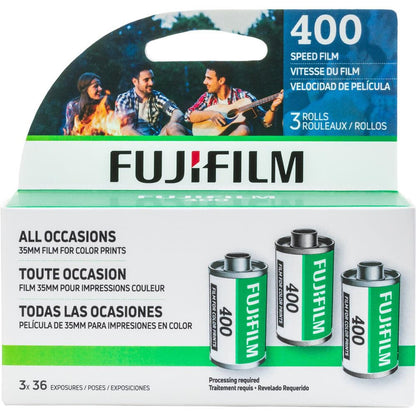 Fujifilm 400 36exp - 35mm Color Negative Film - 3 Pack