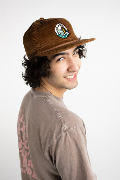 Embroidered Corduroy Hat