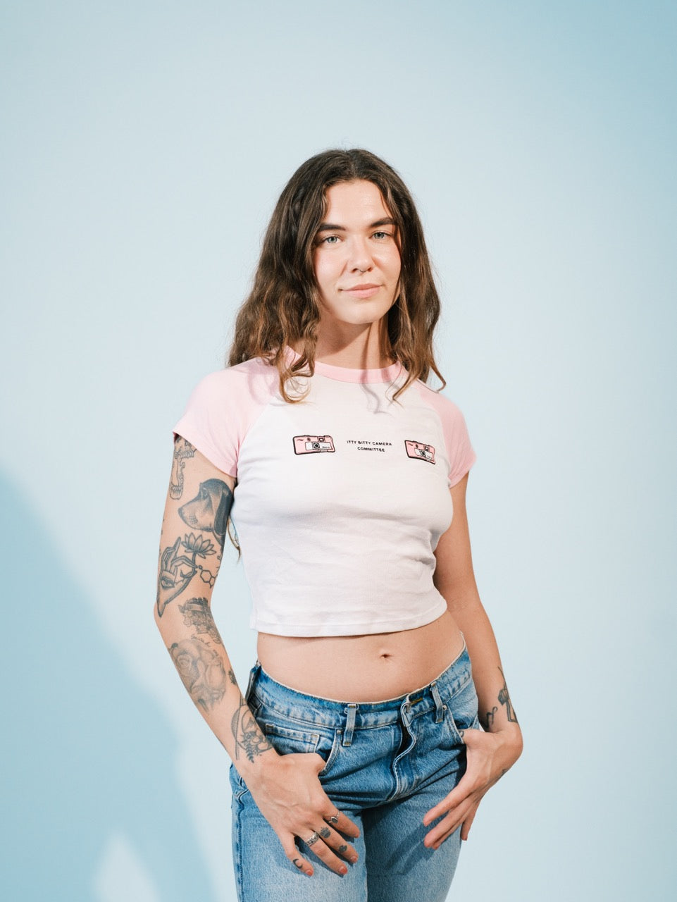 Itty Bitty Camera Committee Baby Tee