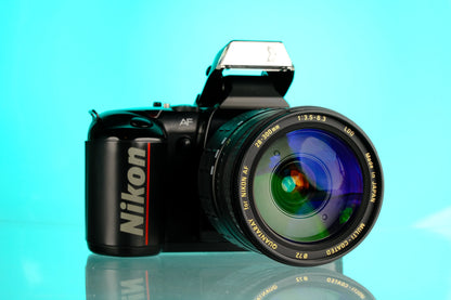 Nikon N5005 35mm SLR Film Camera + 28-300mm f/3.5-6.3 Zoom Lens Kit