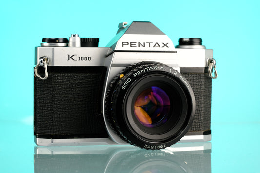 Pentax K1000 35mm SLR Film Camera + Pentax-A 50mm f/2 Lens