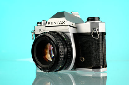 Pentax K1000 35mm SLR Film Camera + Pentax-A 50mm f/2 Lens