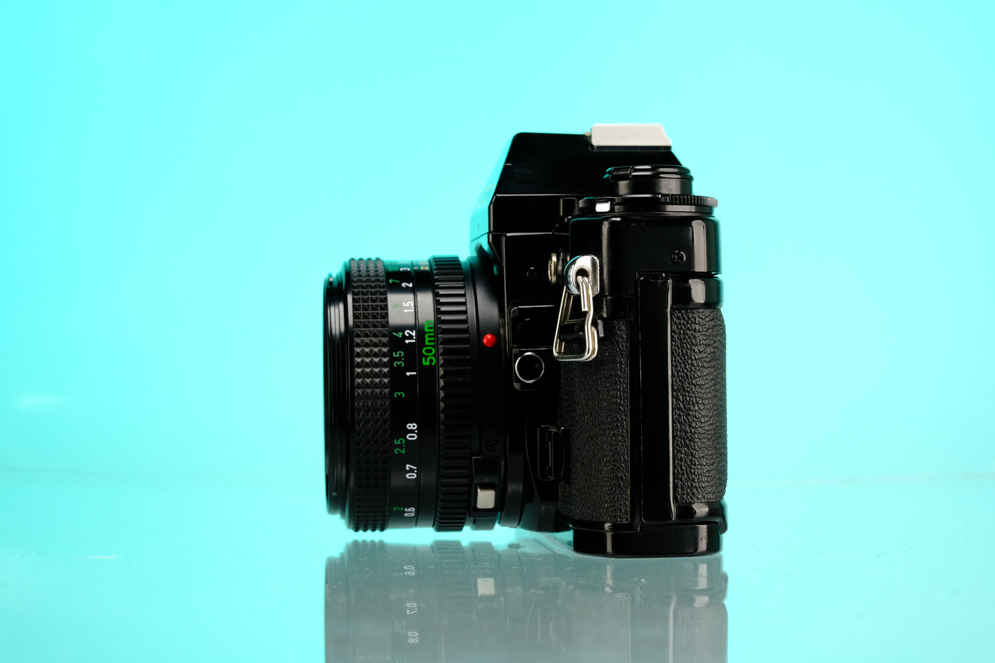 Canon A-1 35mm SLR Film Camera + 50mm f/1.8 nFD Lens