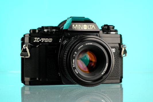 Minolta X-700 35mm SLR Film Camera + 50mm f/2 Lens