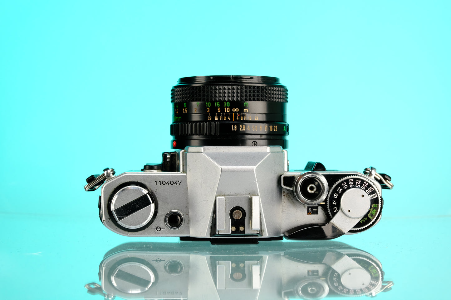Canon AE-1 35mm SLR Film Camera + 50mm f/1.8 nFD Lens
