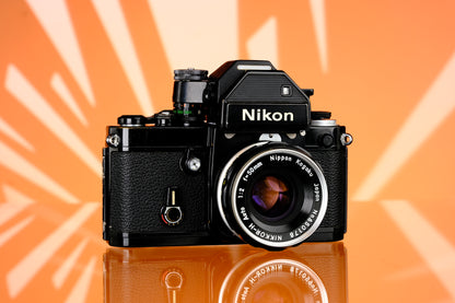 Nikon F2 DP-2 35mm SLR Film Camera + 50mm F/2 Non-Ai Lens