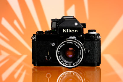 Nikon F2 DP-2 35mm SLR Film Camera + 50mm F/2 Non-Ai Lens