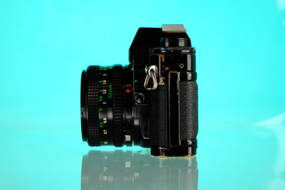 Canon A-1 35mm SLR Film Camera + 50mm f/1.8 Lens