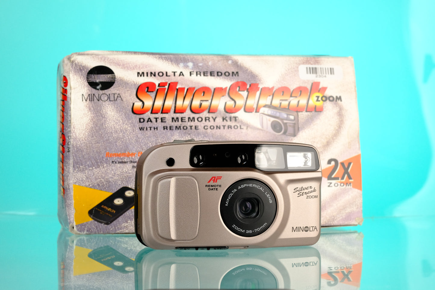 Minolta Freedom Silver Streak Zoom 35mm Point and Shoot Film Camera
