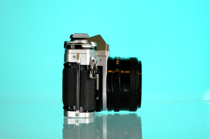 Canon AE-1 35mm SLR Film Camera + 50mm f/1.8 Lens