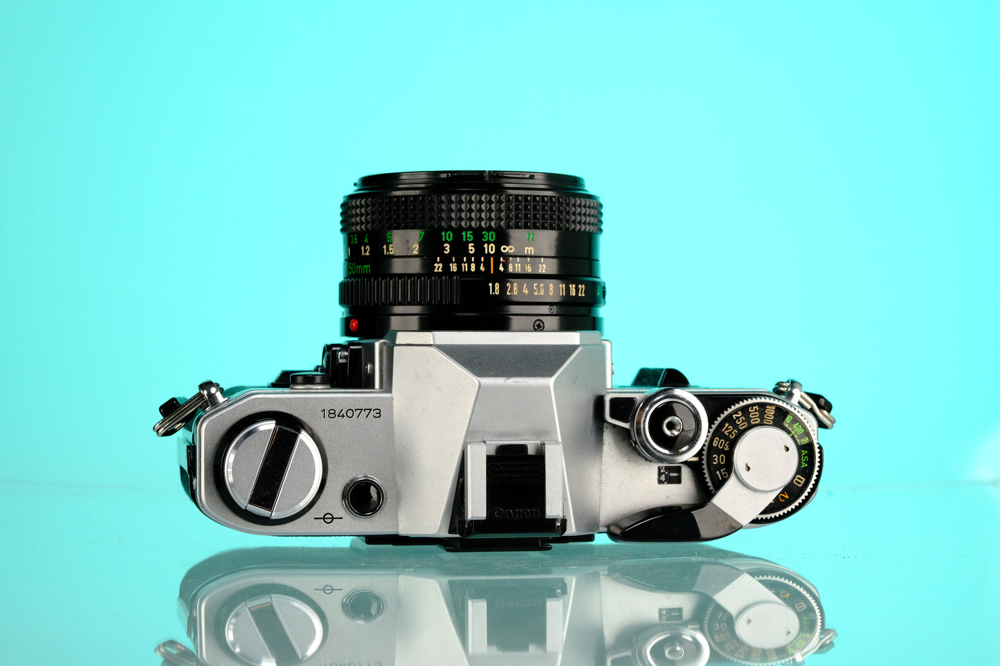 Canon AE-1 35mm SLR Film Camera + 50mm f/1.8 Lens