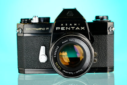 Pentax Spotmatic SPF 35mm SLR Film Camera + 55mm f/2 Super Takumar Lens
