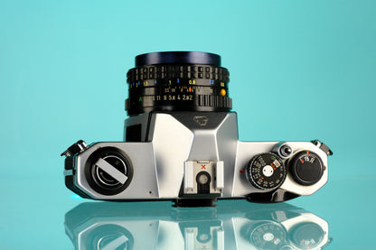 Pentax K1000 35mm SLR Film Camera + 50mm SMC Lens