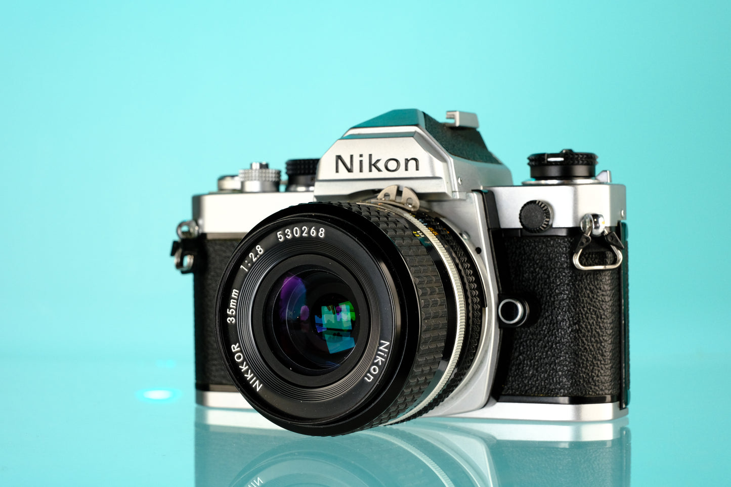 Nikon FM 35mm SLR Film Camera + Nikkor 35mm f/2.8 Ai Lens