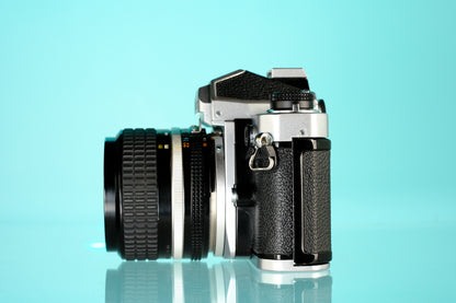 Nikon FM 35mm SLR Film Camera + Nikkor 35mm f/2.8 Ai Lens