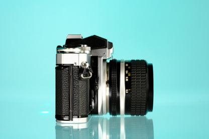Nikon FM 35mm SLR Film Camera + Nikkor 35mm f/2.8 Ai Lens