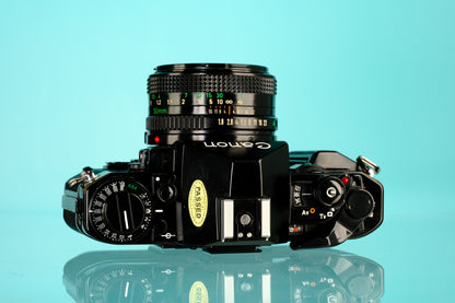 Canon A1 35mm SLR Film Camera + 50mm f/1.8 Lens