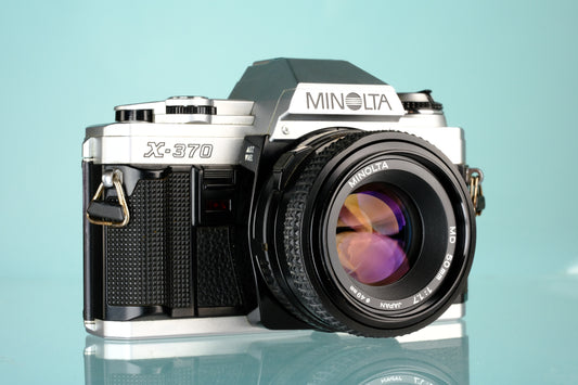 Minolta X-370 35mm SLR Film Camera + 50mm f/1.7 Lens