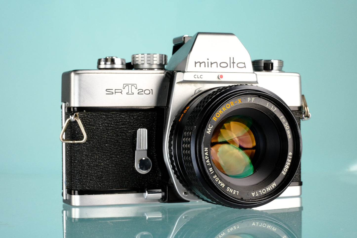 Minolta SRT 201 35mm SLR Film Camera + Rokkor-X 50mm f/1.7 Lens