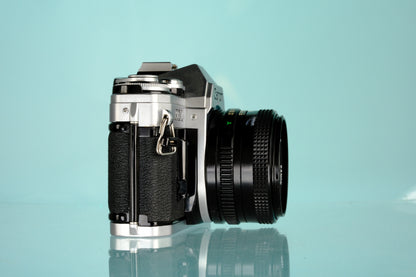 Canon AE-1 35mm SLR Film Camera + 50mm f/1.8 Lens