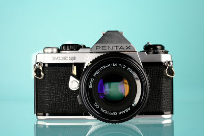 Pentax ME Super 35mm SLR Film Camera + Pentax-M 50mm f/2 Lens
