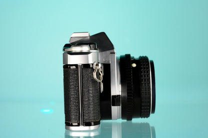 Pentax ME Super 35mm SLR Film Camera + Pentax-M 50mm f/2 Lens