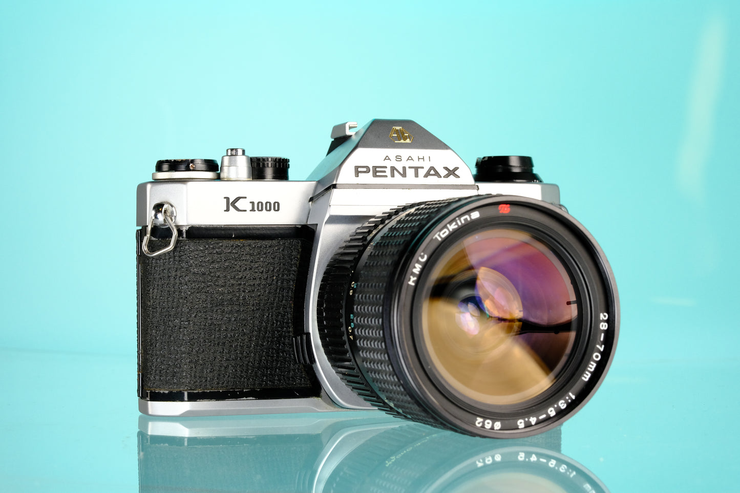 Pentax K1000 35mm SLR Film Camera + Tokina 28-70mm f/3.5 Lens