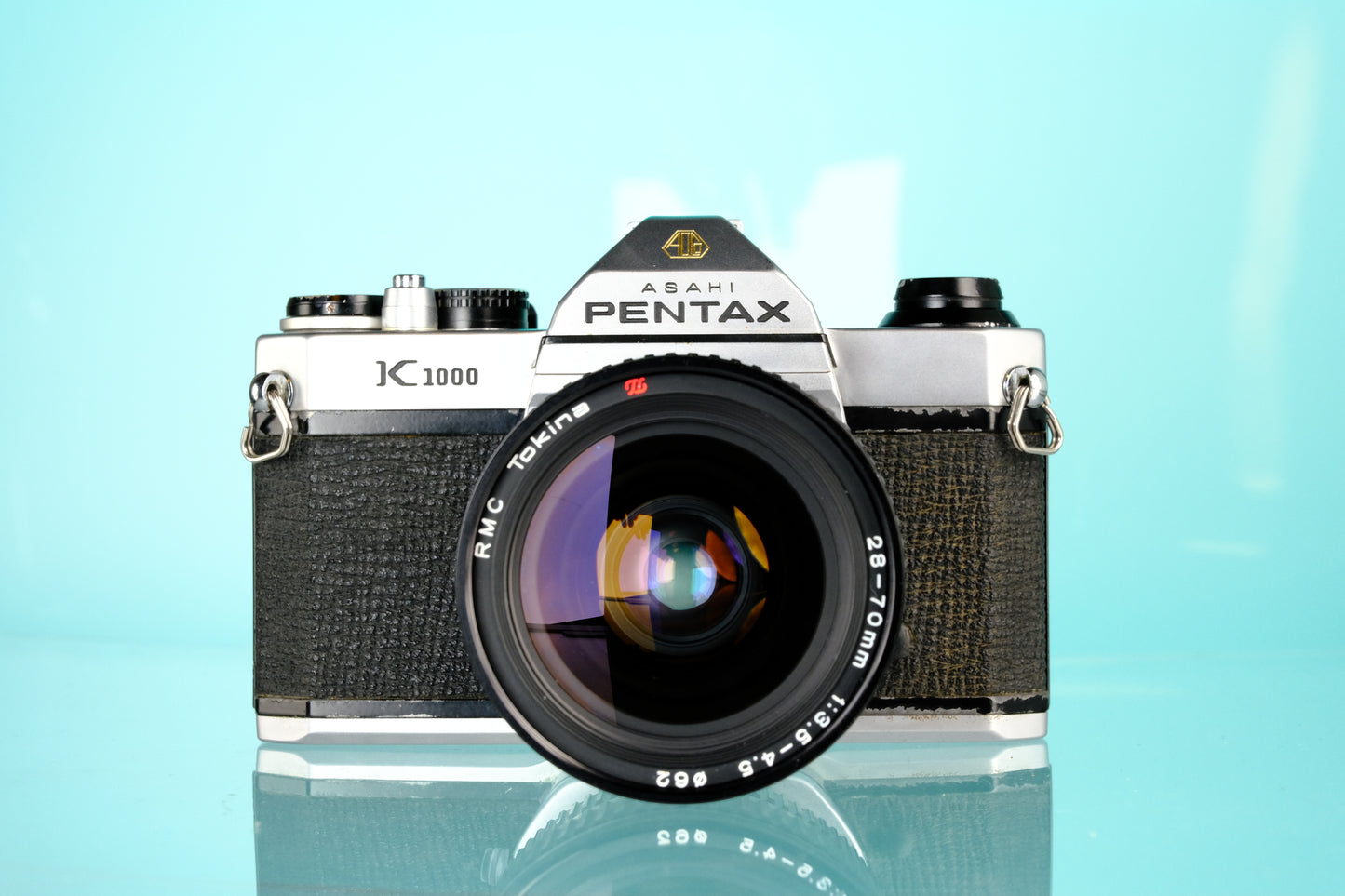 Pentax K1000 35mm SLR Film Camera + Tokina 28-70mm f/3.5 Lens