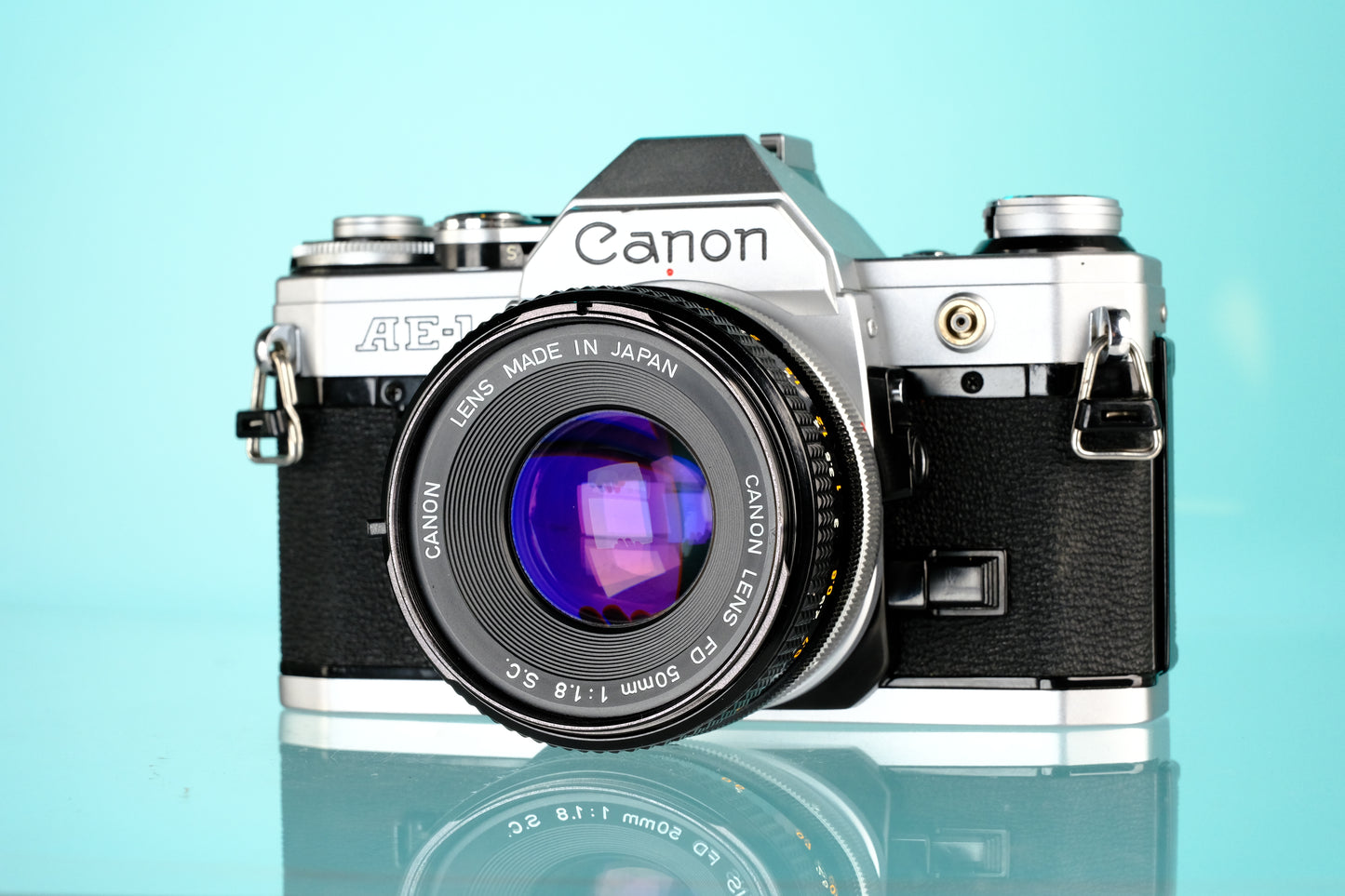 Canon AE-1 35mm SLR Film Camera + 50mm f/1.8 FD Lens