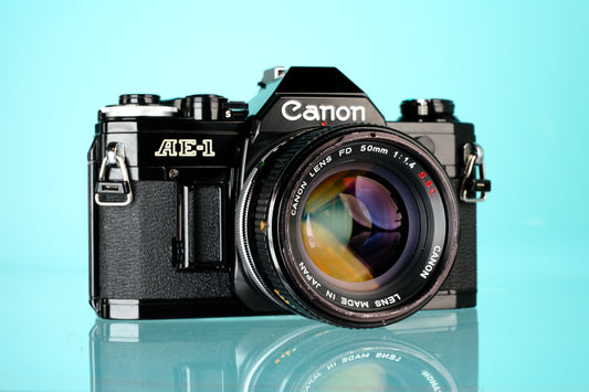 Canon AE-1 35mm SLR Film Camera + 50mm f/1.4 S.S.C Lens