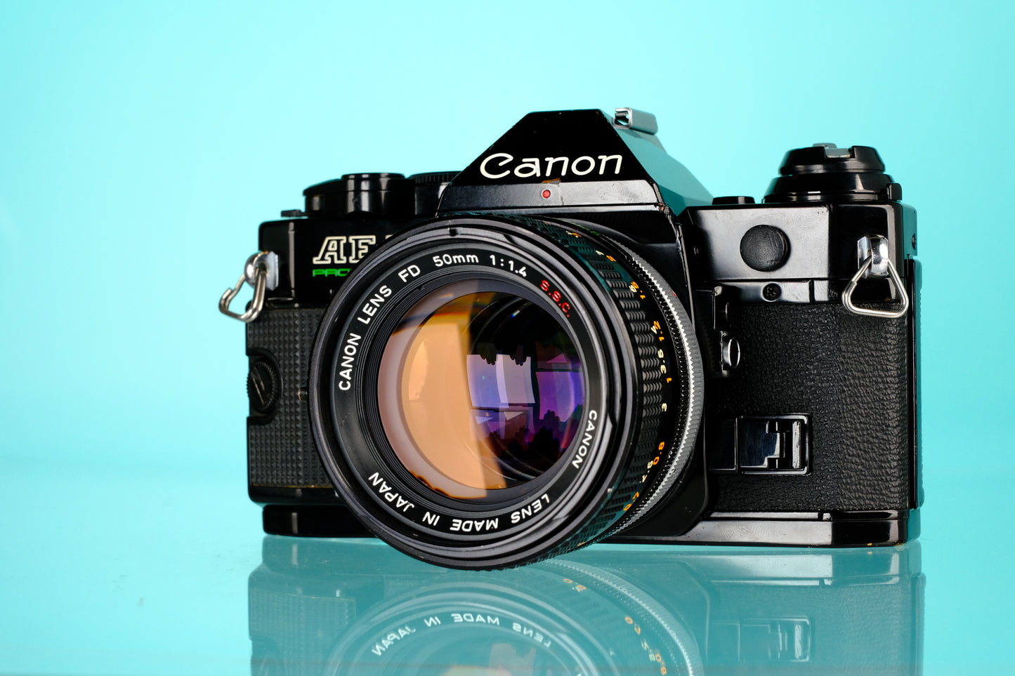 Canon AE-1 Program 35mm SLR Film Camera + 50mm f/1.4 S.S.C Lens