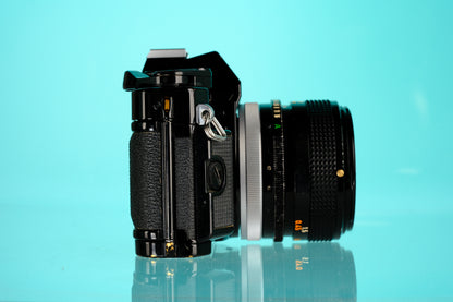 Canon AE-1 Program 35mm SLR Film Camera + 50mm f/1.4 S.S.C Lens