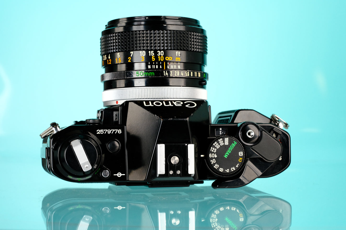 Canon AE-1 Program 35mm SLR Film Camera + 50mm f/1.4 S.S.C Lens