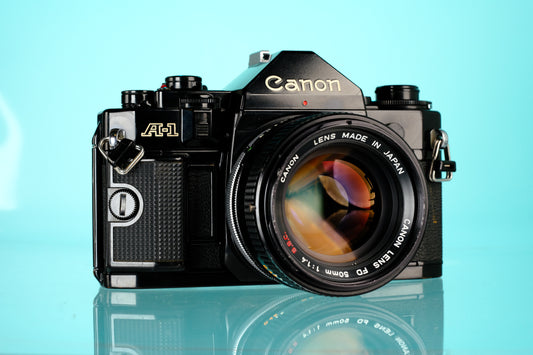Canon A-1 35mm SLR Film Camera + 50mm f/1.4 S.S.C Lens