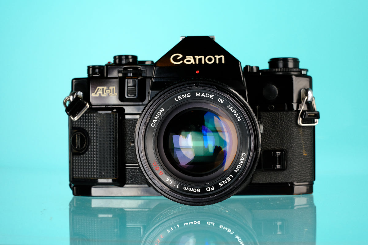 Canon A-1 35mm SLR Film Camera + 50mm f/1.4 S.S.C Lens