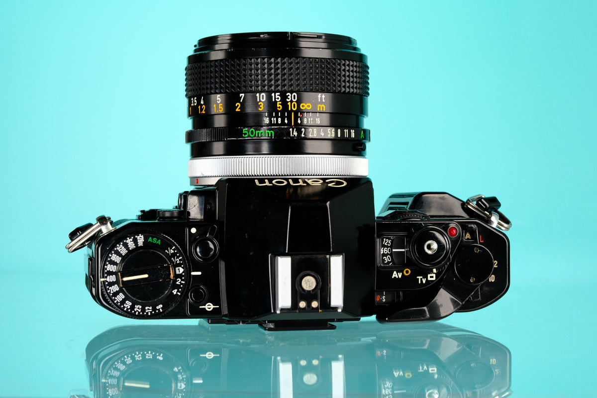 Canon A-1 35mm SLR Film Camera + 50mm f/1.4 S.S.C Lens