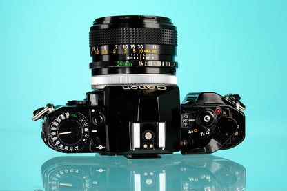 Canon A-1 35mm SLR Film Camera + 50mm f/1.4 S.S.C Lens